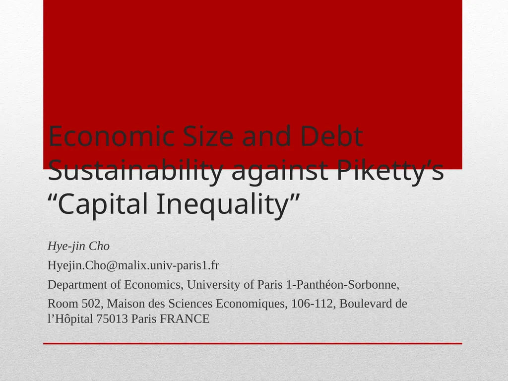 Economic Size and Debt Sustainability against