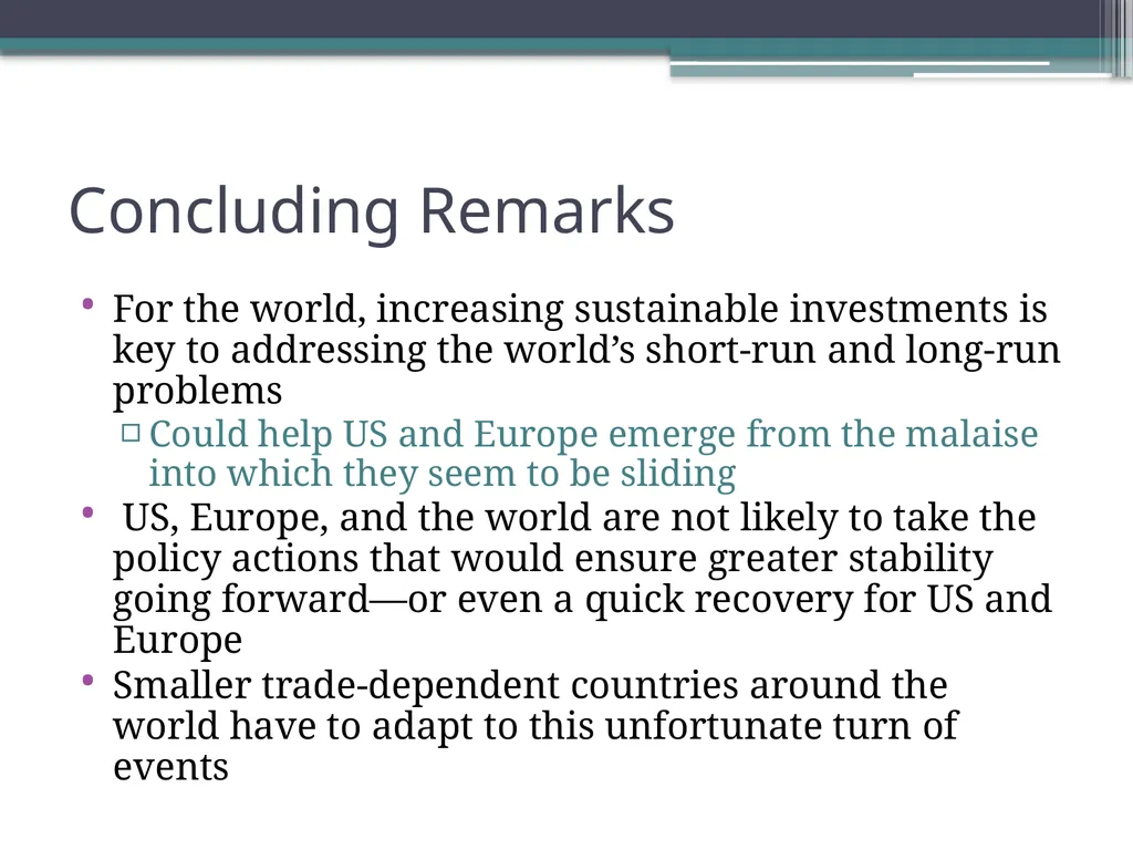 POST FINANCIAL CRISIS: Options for SIDS & emerging - slide 23 of 24