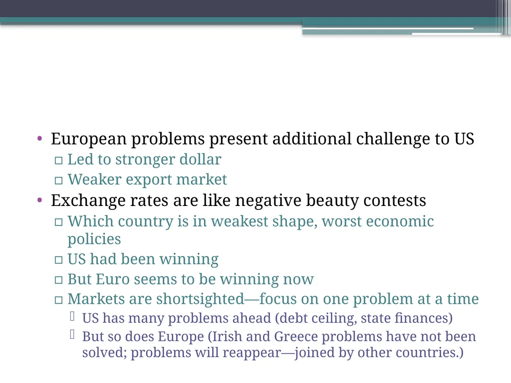 POST FINANCIAL CRISIS: Options for SIDS & emerging - slide 8 of 24