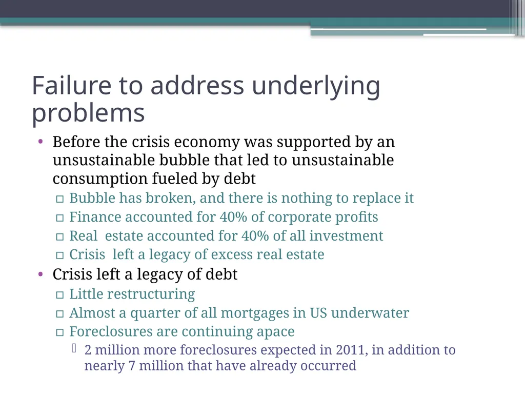 POST FINANCIAL CRISIS: Options for SIDS & emerging - slide 4 of 24