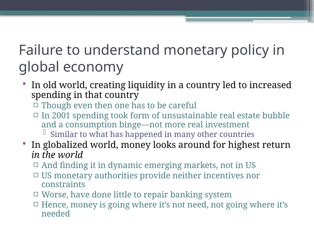 POST FINANCIAL CRISIS: Options for SIDS & emerging - slide 10 of 24