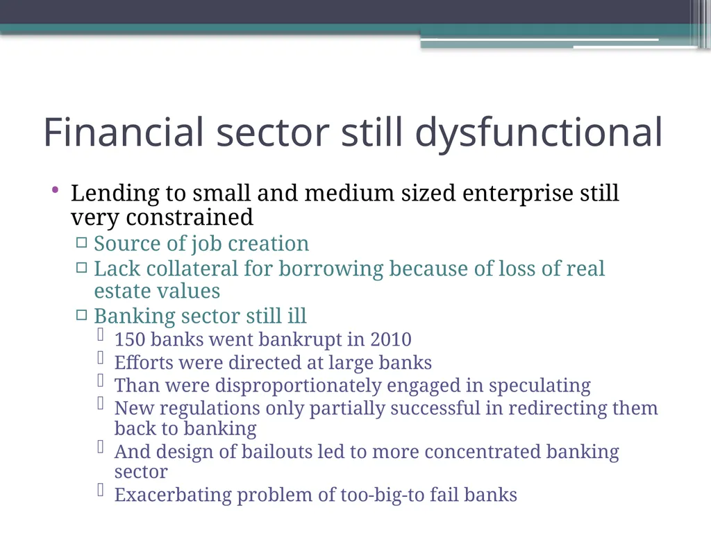 POST FINANCIAL CRISIS: Options for SIDS & emerging - slide 6 of 24