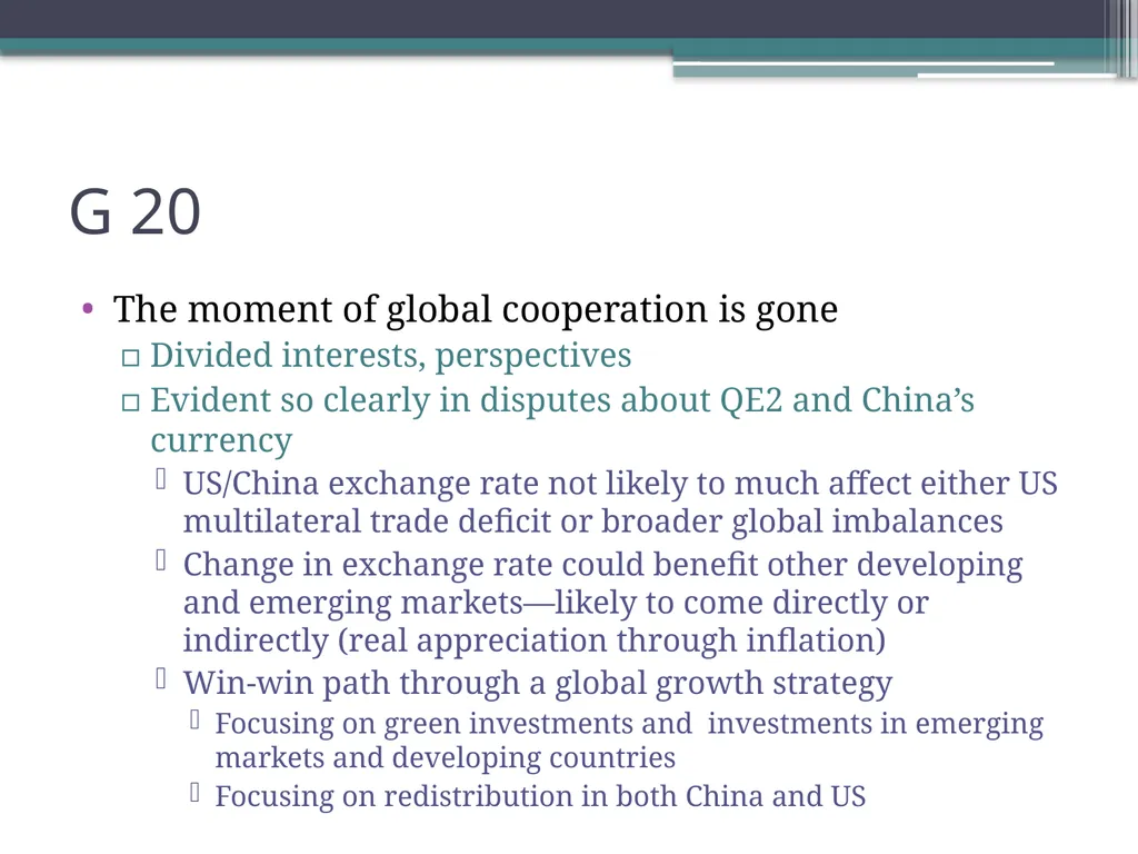 POST FINANCIAL CRISIS: Options for SIDS & emerging - slide 14 of 24