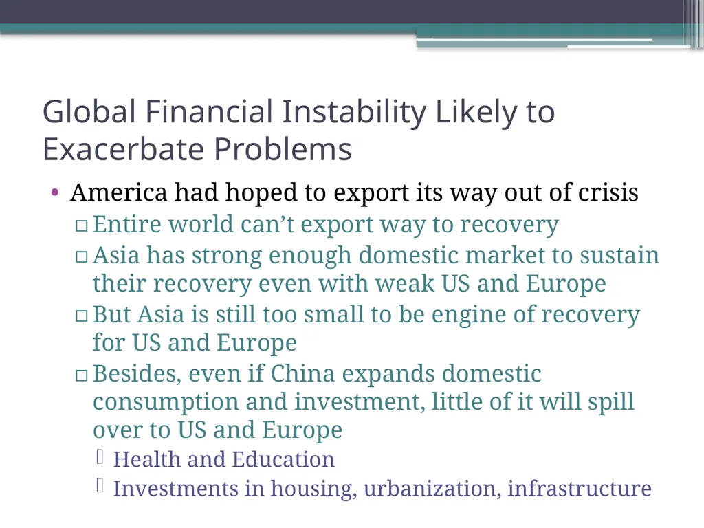 POST FINANCIAL CRISIS: Options for SIDS & emerging - slide 7 of 24