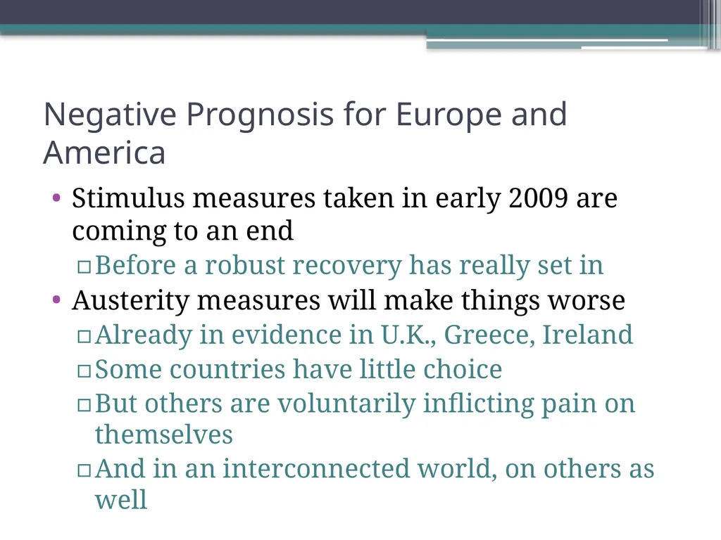 POST FINANCIAL CRISIS: Options for SIDS & emerging - slide 3 of 24