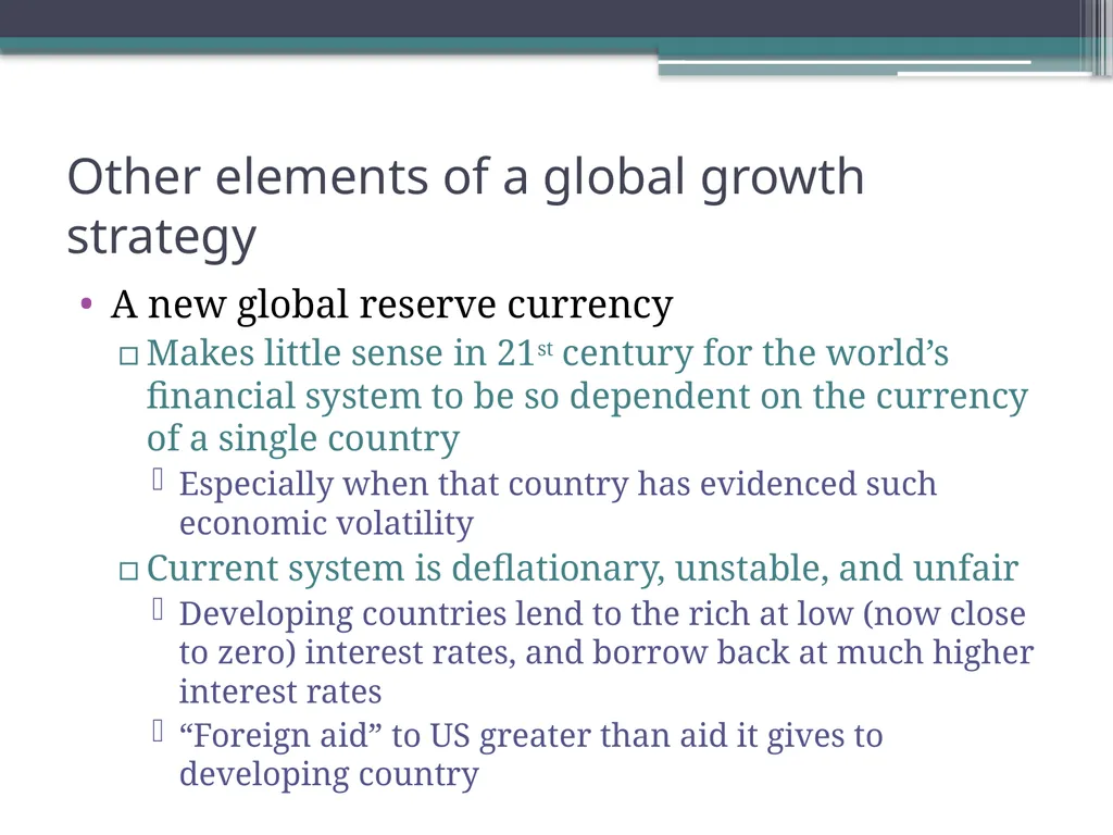 POST FINANCIAL CRISIS: Options for SIDS & emerging - slide 15 of 24