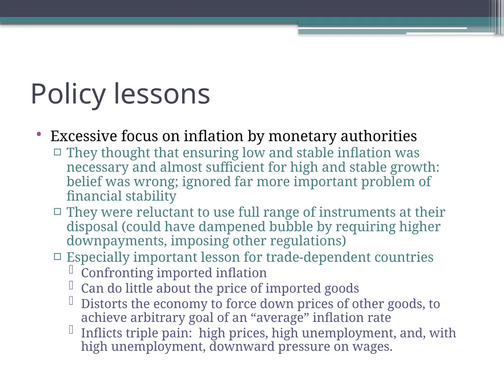 POST FINANCIAL CRISIS: Options for SIDS & emerging - slide 19 of 24