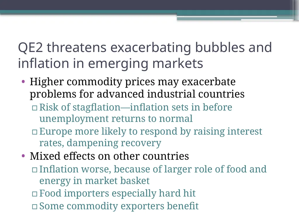POST FINANCIAL CRISIS: Options for SIDS & emerging - slide 11 of 24