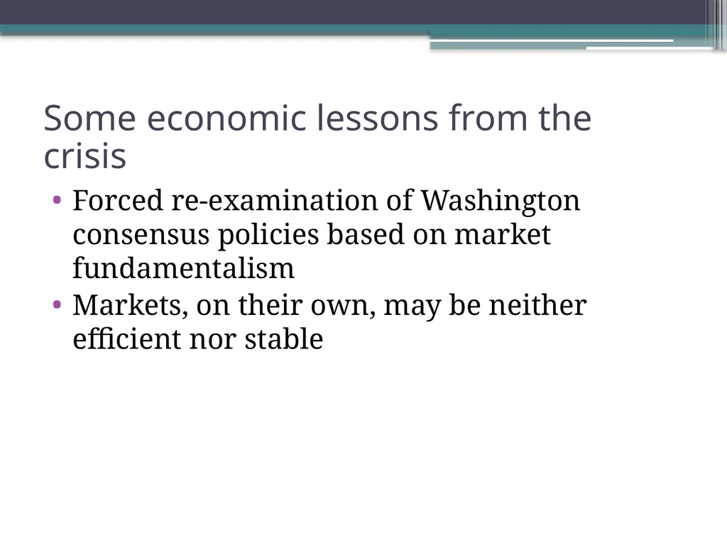 POST FINANCIAL CRISIS: Options for SIDS & emerging - slide 18 of 24