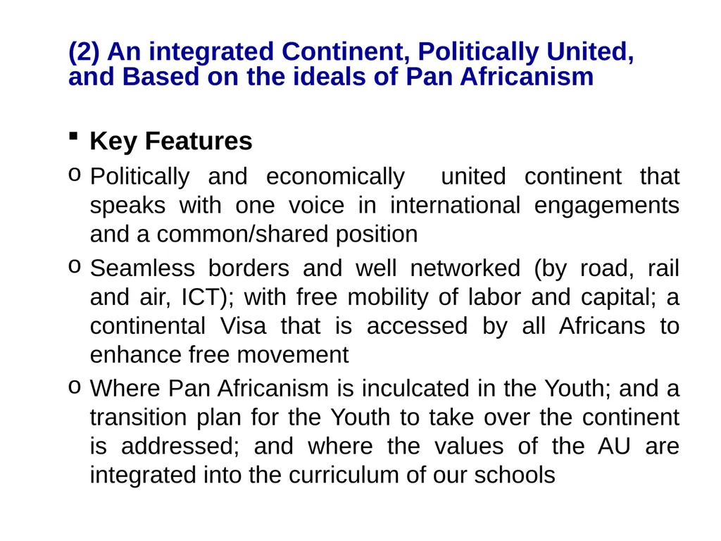 AGENDA 2063: A Shared Strategic Framework for - slide 21 of 38