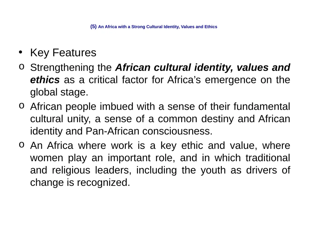 AGENDA 2063: A Shared Strategic Framework for - slide 30 of 38