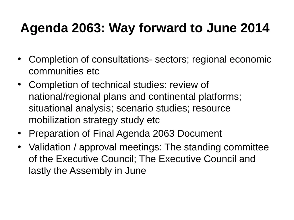 AGENDA 2063: A Shared Strategic Framework for - slide 16 of 38