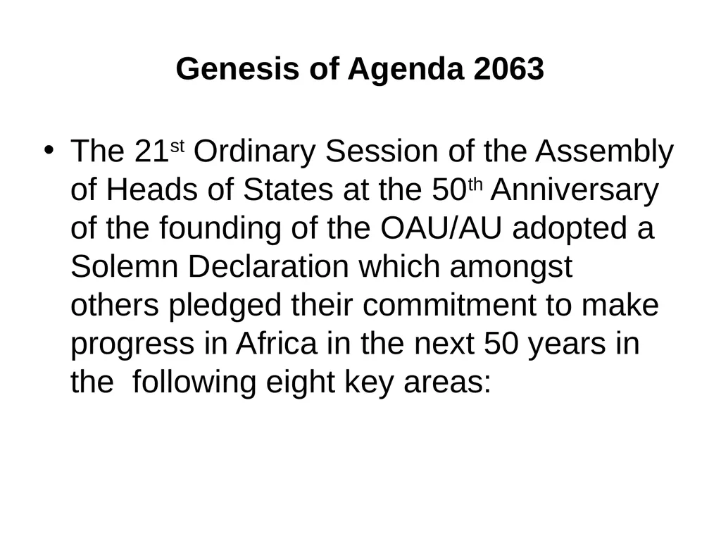 AGENDA 2063: A Shared Strategic Framework for - slide 4 of 38