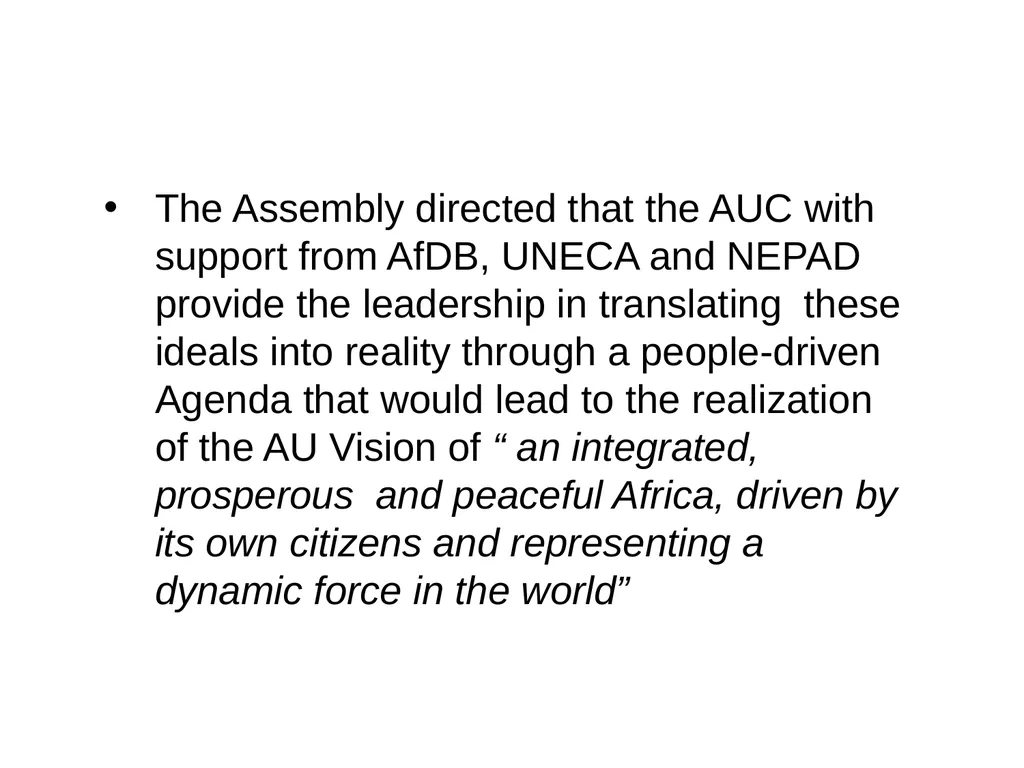 AGENDA 2063: A Shared Strategic Framework for - slide 6 of 38