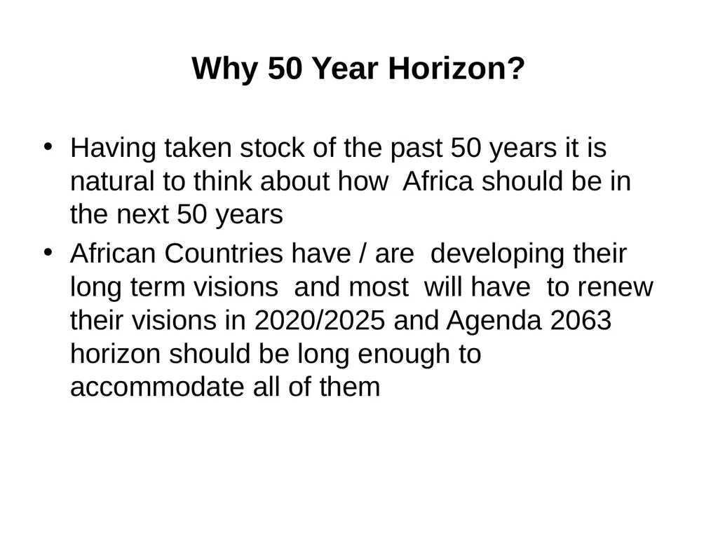 AGENDA 2063: A Shared Strategic Framework for - slide 12 of 38
