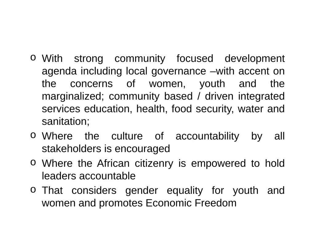 AGENDA 2063: A Shared Strategic Framework for - slide 27 of 38