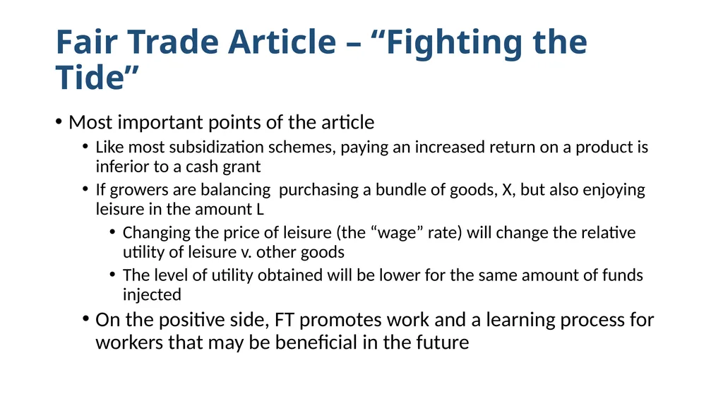 Fair Trade – Structure and Impact How Fair Trade - slide 17 of 51