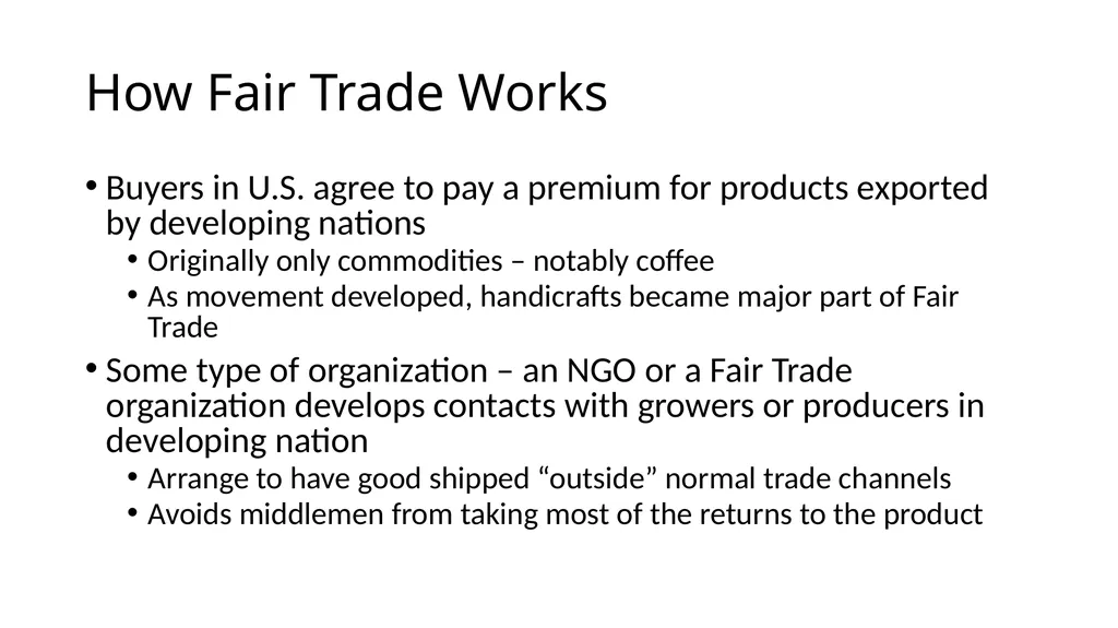 Fair Trade – Structure and Impact How Fair Trade - slide 2 of 51