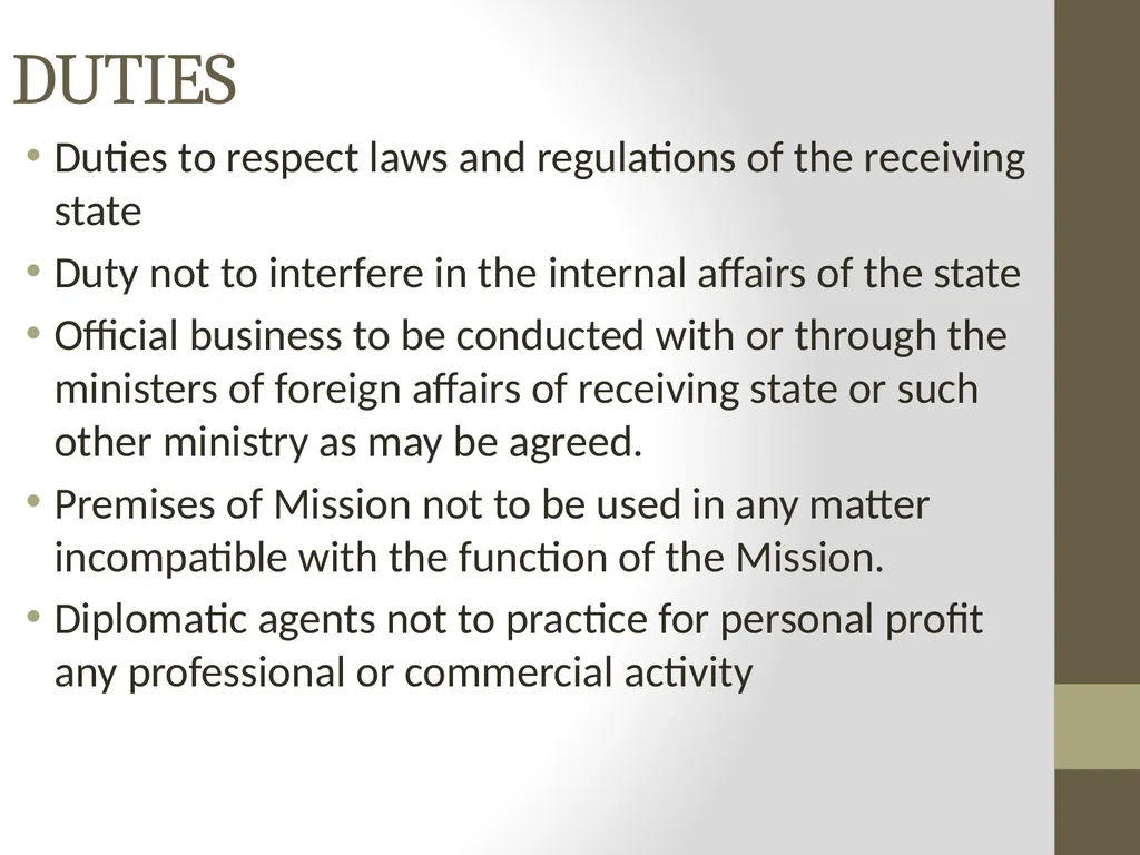 DIPLOMATIC AGENTS - Dr. Anita M. J Role of - slide 12 of 17
