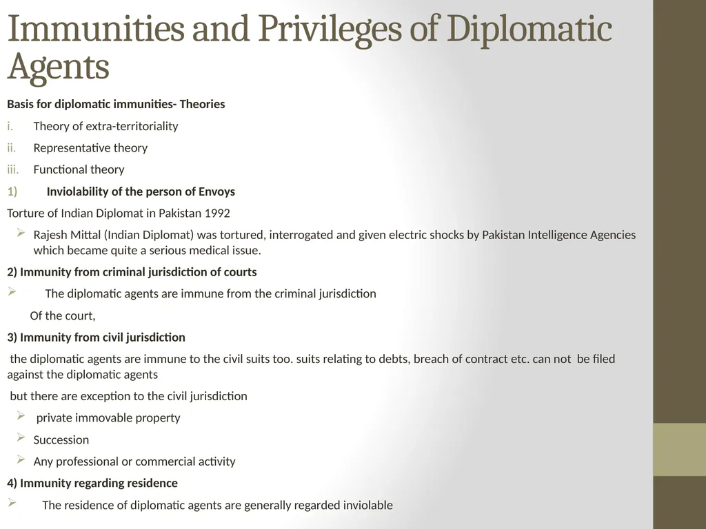 DIPLOMATIC AGENTS - Dr. Anita M. J Role of - slide 9 of 17