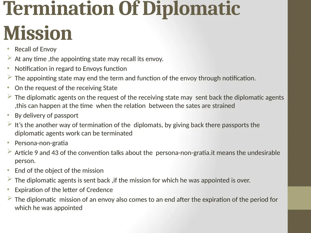 DIPLOMATIC AGENTS - Dr. Anita M. J Role of - slide 15 of 17