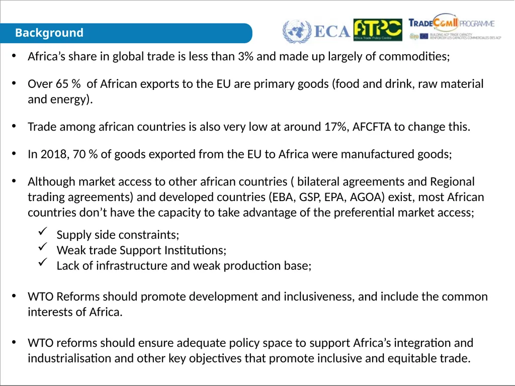 EPAs and WTO Processes Project on capacity - slide 3 of 9