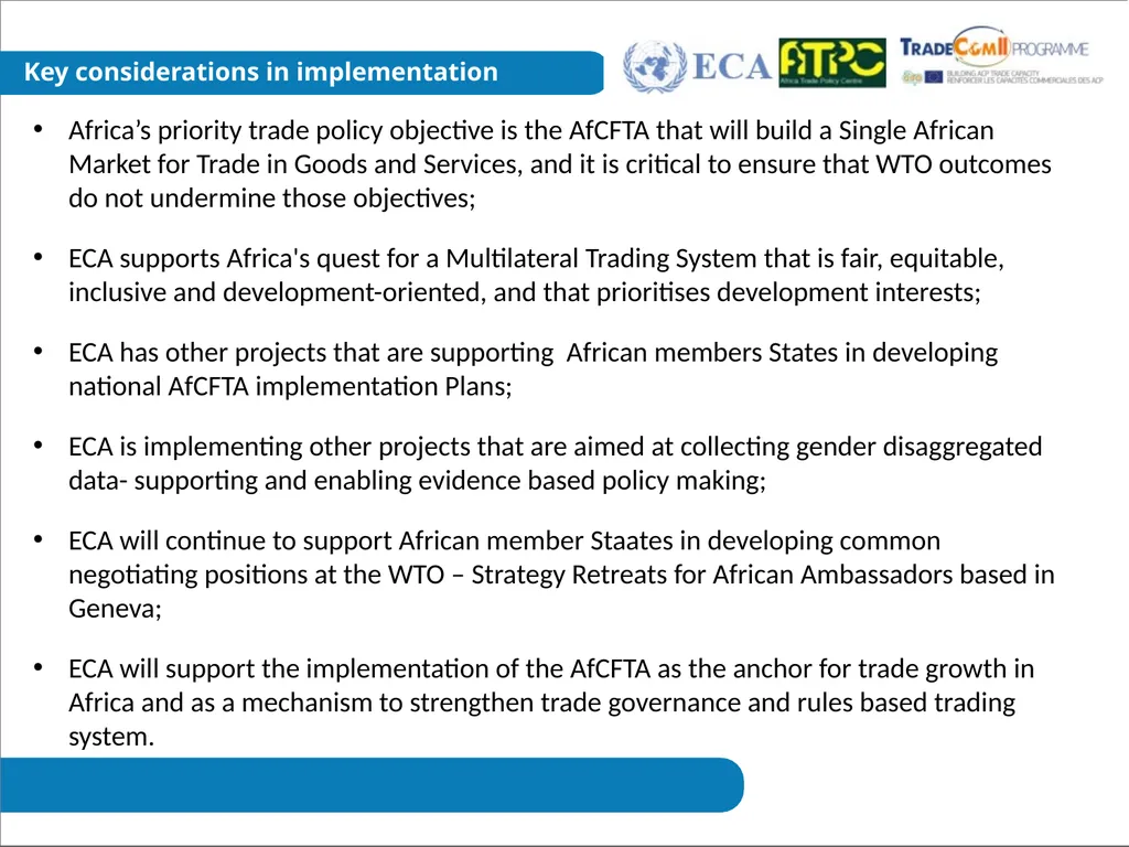 EPAs and WTO Processes Project on capacity - slide 8 of 9