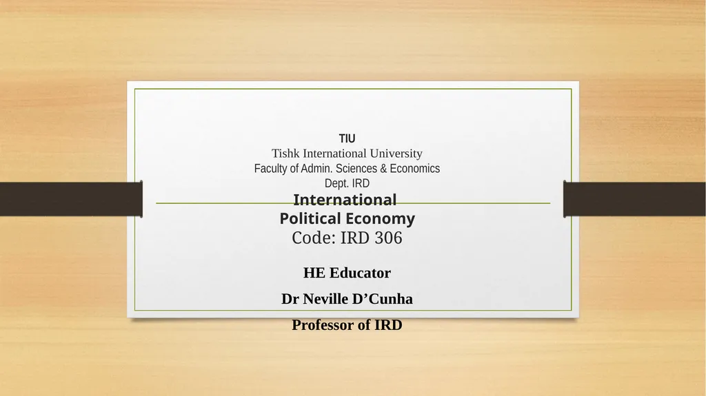 TIU Tishk International University Faculty of