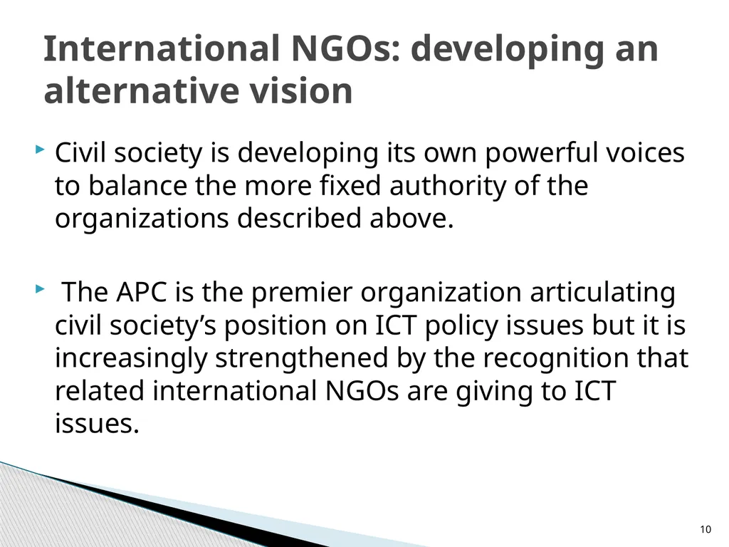ICT Policy سياسات تكنولوجيا المعلومات والاتصالات - slide 10 of 17