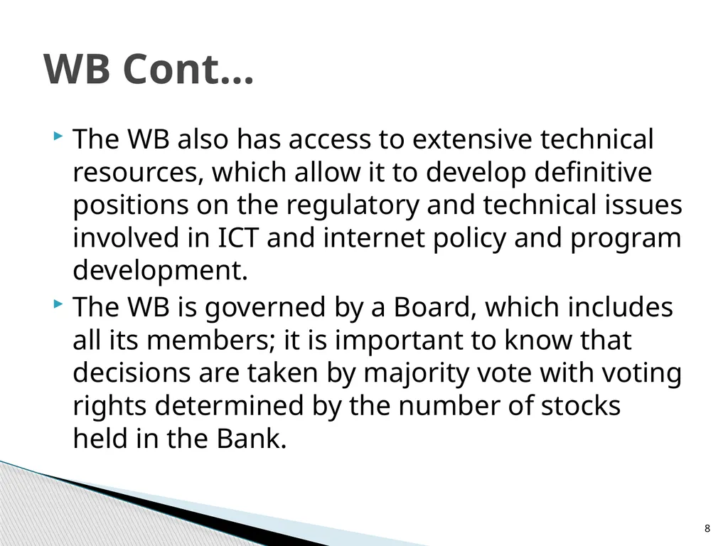 ICT Policy سياسات تكنولوجيا المعلومات والاتصالات - slide 8 of 17