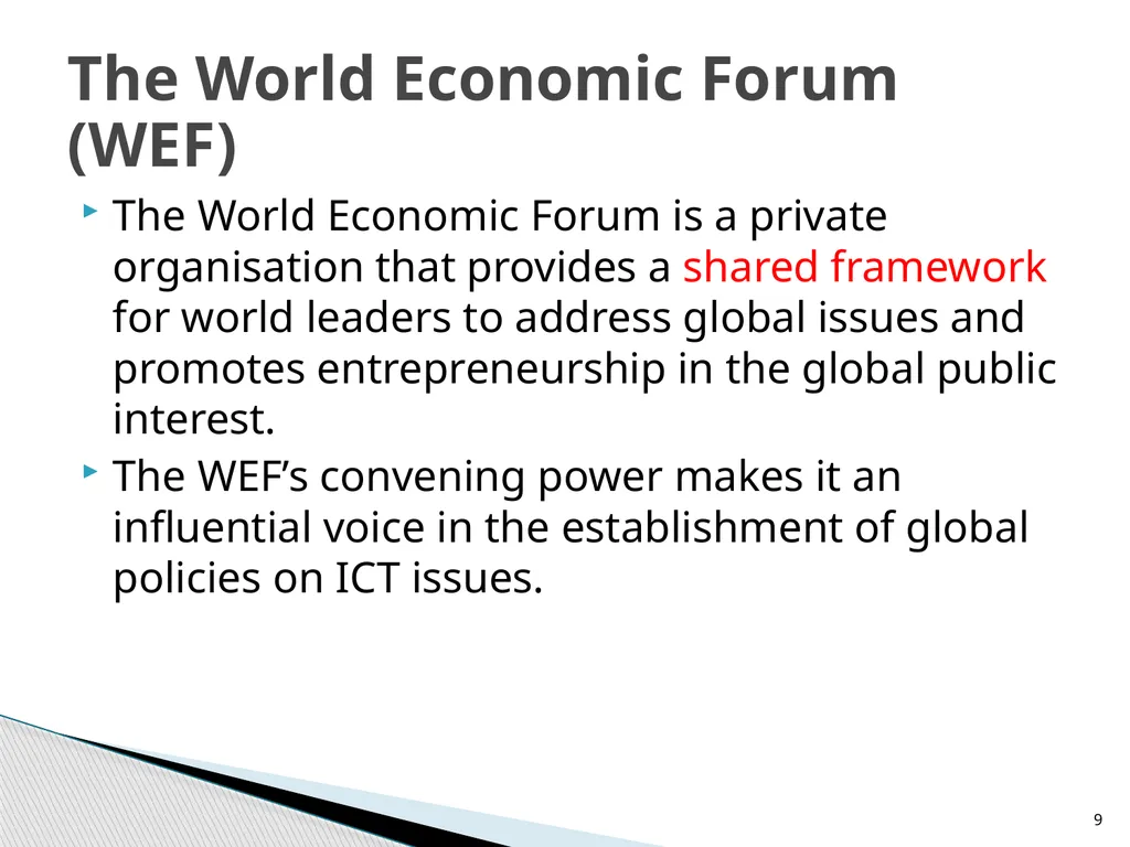 ICT Policy سياسات تكنولوجيا المعلومات والاتصالات - slide 9 of 17