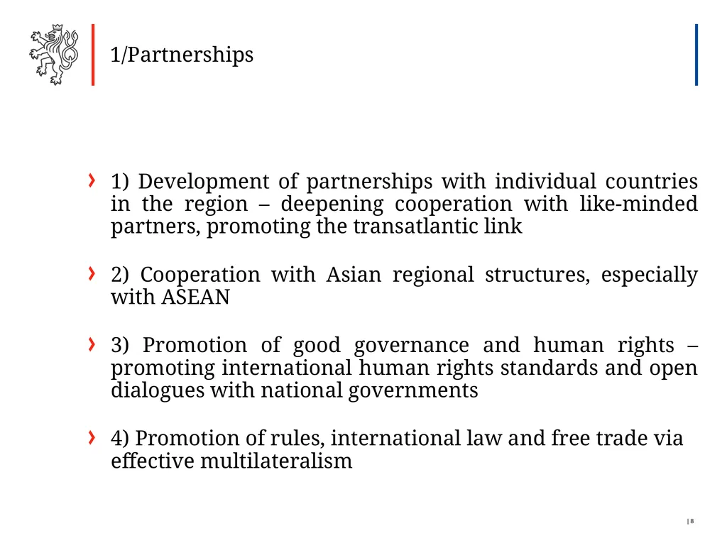 Czech strategy for cooperation with the - slide 8 of 15