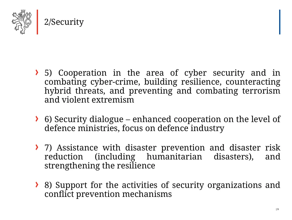 Czech strategy for cooperation with the - slide 9 of 15