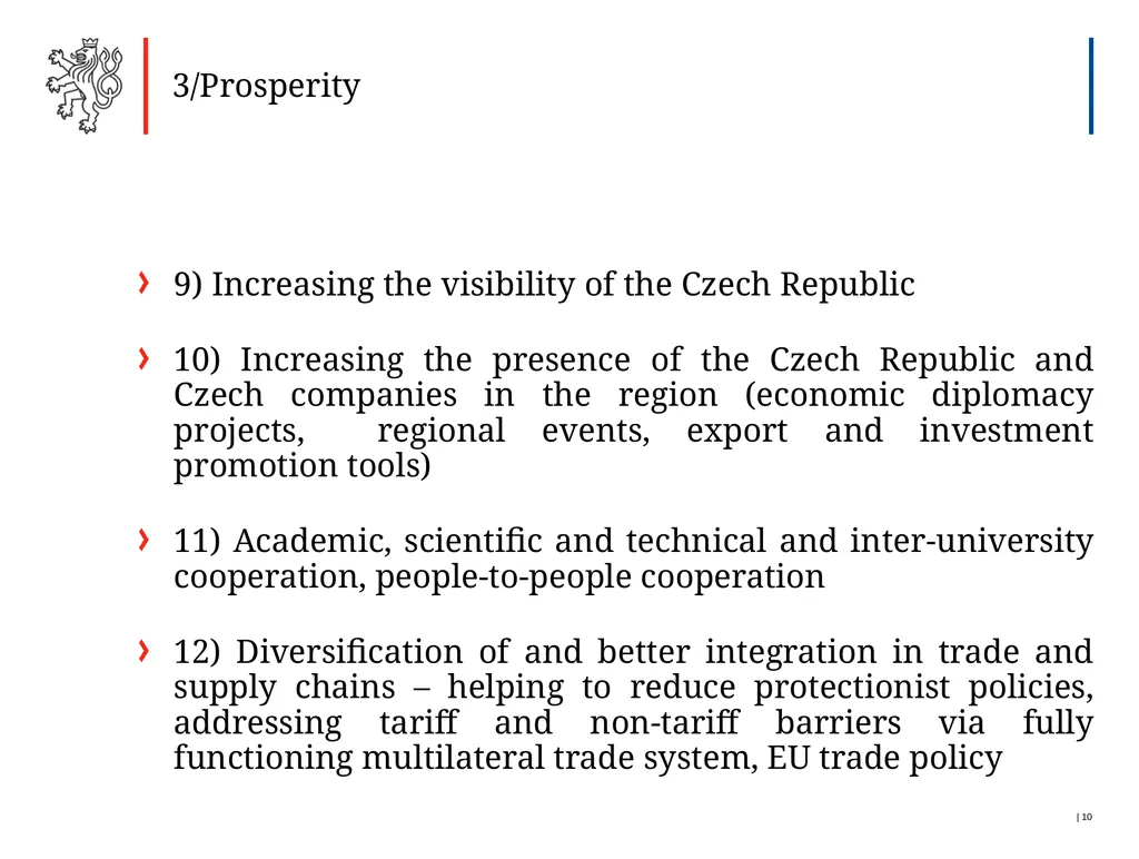 Czech strategy for cooperation with the - slide 10 of 15