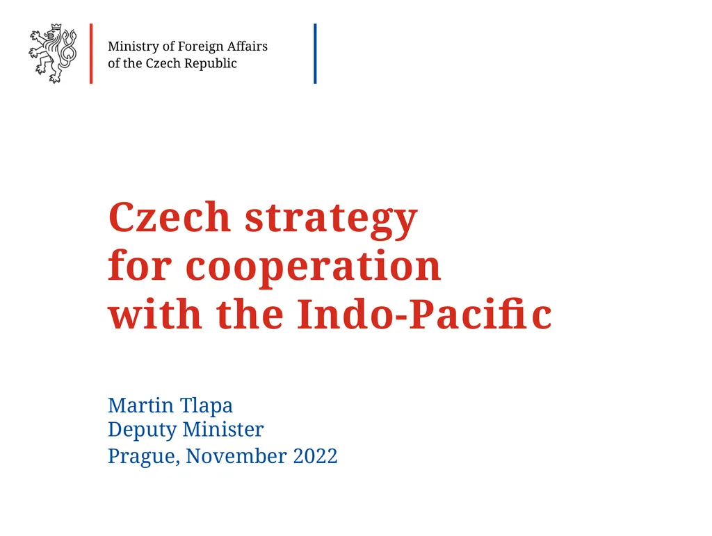 Czech strategy for cooperation with the - slide 1 of 15