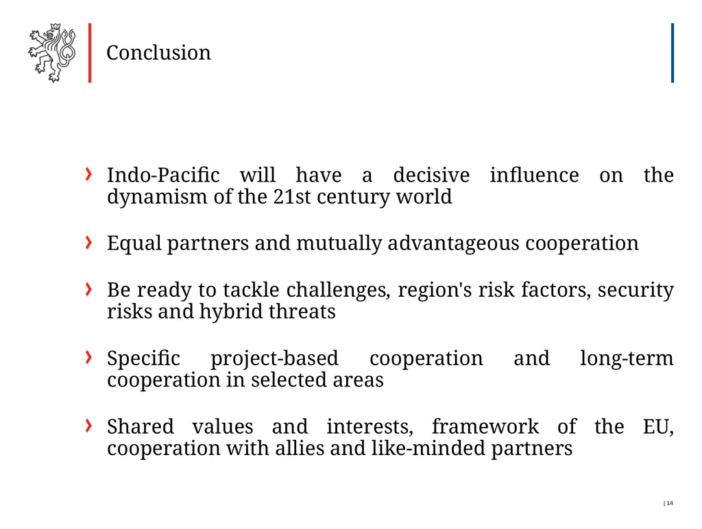 Czech strategy for cooperation with the - slide 14 of 15