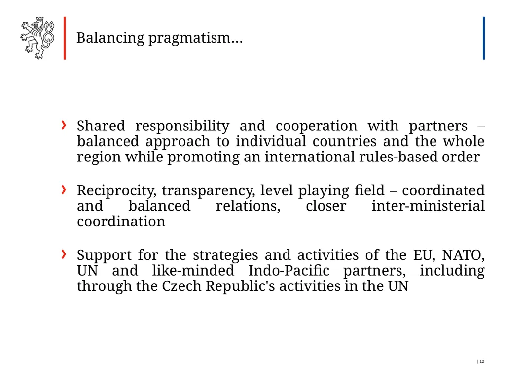 Czech strategy for cooperation with the - slide 12 of 15