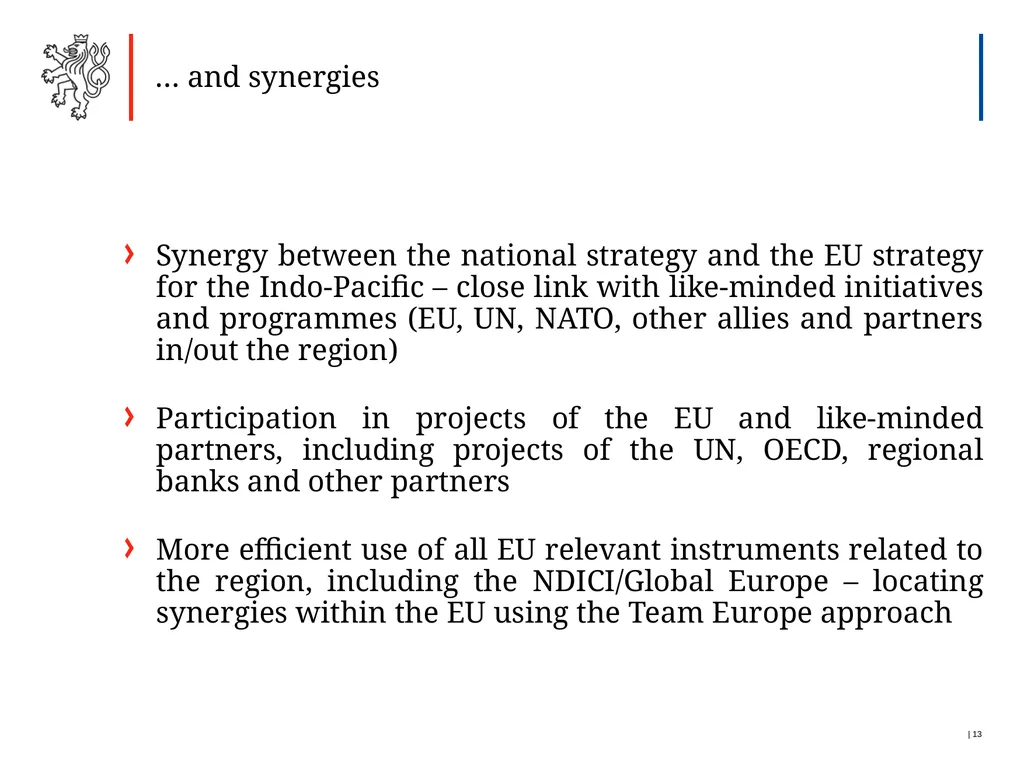 Czech strategy for cooperation with the - slide 13 of 15