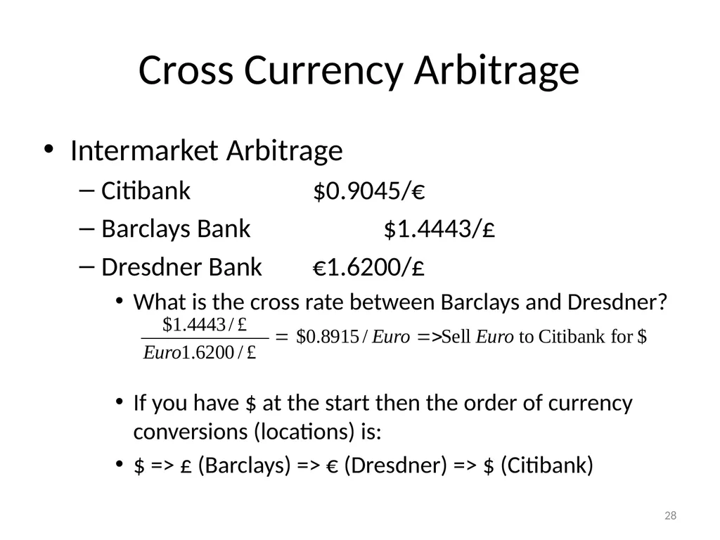 Chapter 06 The Foreign Exchange Market 1 The - slide 28 of 31