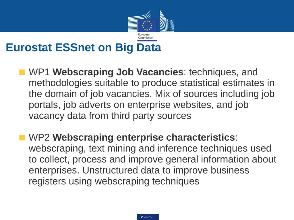Eurostat Big Data Eurostat Effective Processing - slide 37 of 46