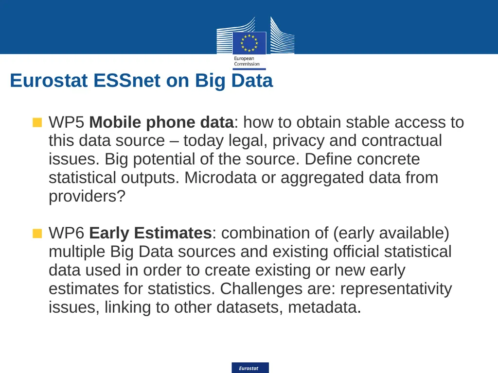 Eurostat Big Data Eurostat Effective Processing - slide 39 of 46