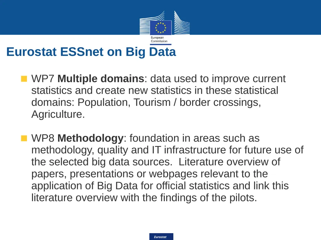 Eurostat Big Data Eurostat Effective Processing - slide 40 of 46