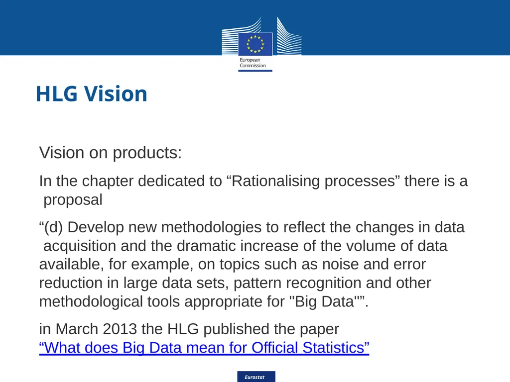 Eurostat Big Data Eurostat Effective Processing - slide 6 of 46