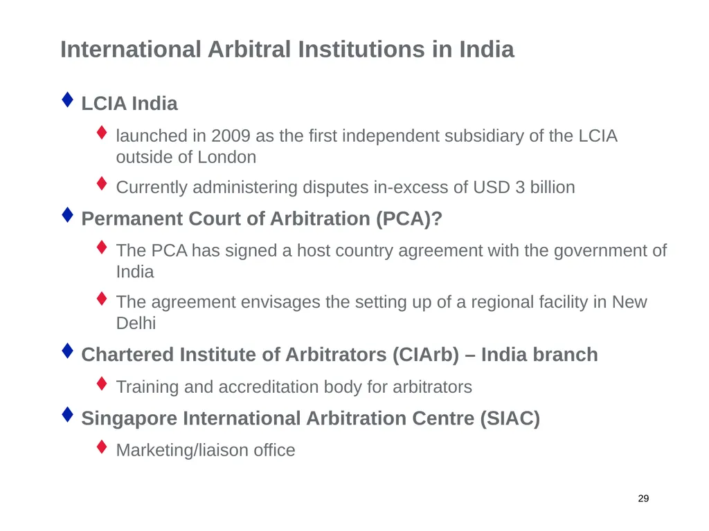 A Regional Commercial Arbitration Council: Is it - slide 29 of 43