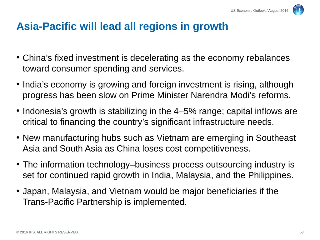 World Economic Outlook 18 August 2016 Sara - slide 53 of 70