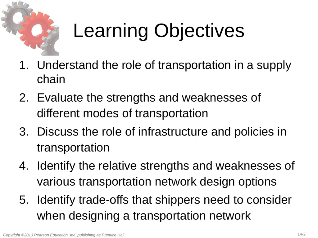 14 Transportation in a Supply Chain Learning - slide 2 of 49