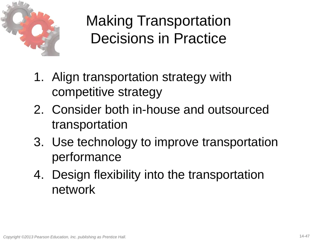 14 Transportation in a Supply Chain Learning - slide 47 of 49
