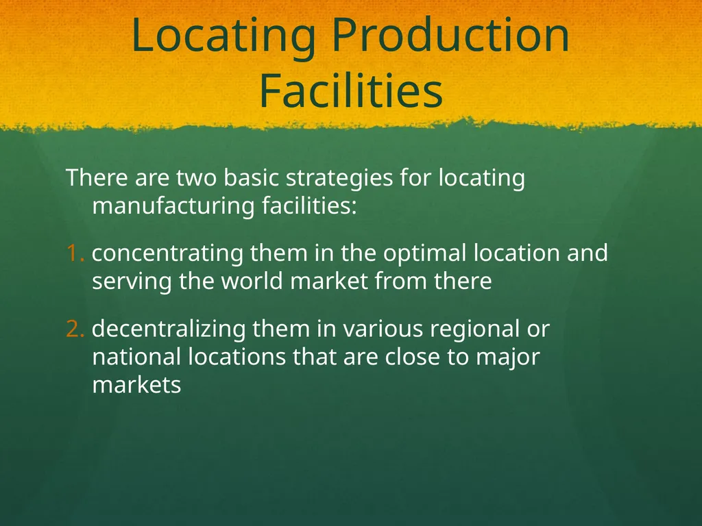 Global Production, Outsourcing and Logistics Dr. - slide 16 of 30