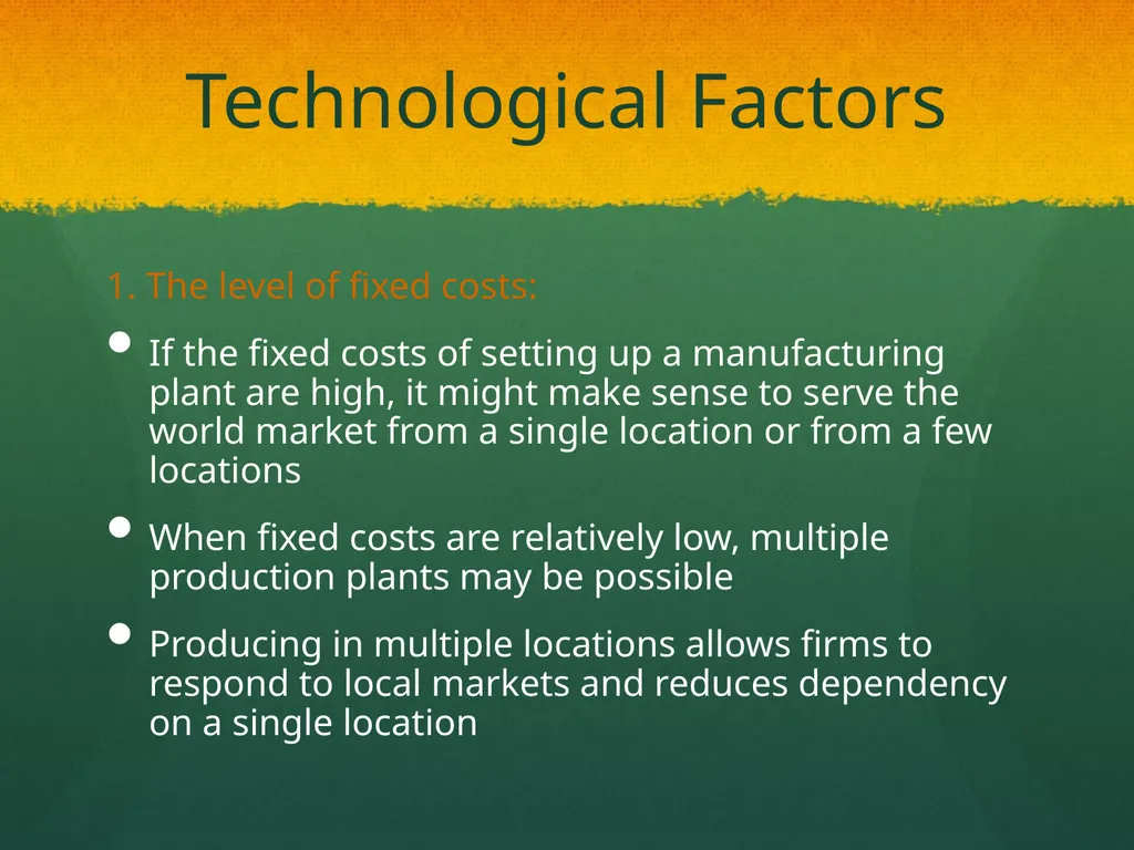 Global Production, Outsourcing and Logistics Dr. - slide 10 of 30