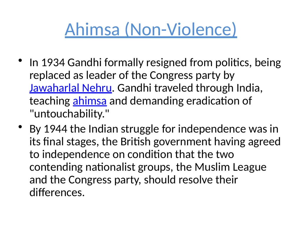 Father of the Nation Mahatma Gandhi About Mahatma - slide 9 of 13